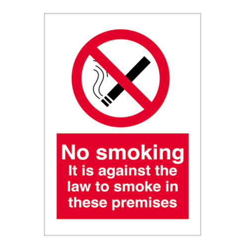 No Smoking Against The Law Sign (10117V)